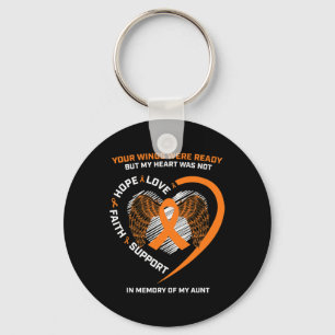 Women Men Kids In Memory Of My Aunt Leukemia Aware Keychain