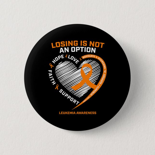 Women Men Leukemia Awareness Fighter Leukemia  Button (Front)