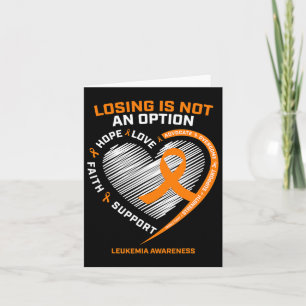 Women Men Leukemia Awareness Fighter Leukemia Card