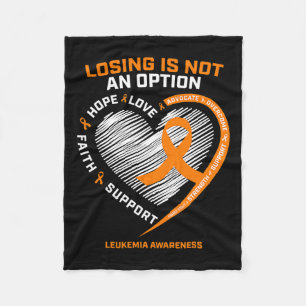 Women Men Leukemia Awareness Fighter Leukemia Fleece Blanket