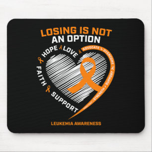 Women Men Leukemia Awareness Fighter Leukemia Mouse Pad