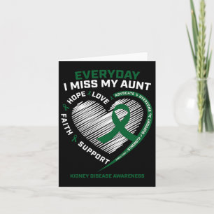 Women Men Loving Memory Gifts Aunt Kidney Disease Card