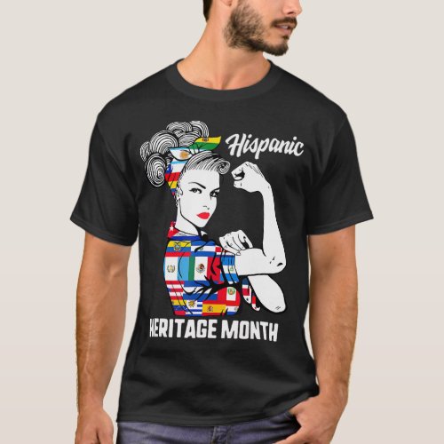 Women Men National Hispanic Heritage Month Woman L T_Shirt