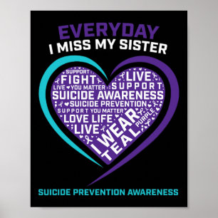 Women Men Suicide Awareness Sister Suicide Preven Poster