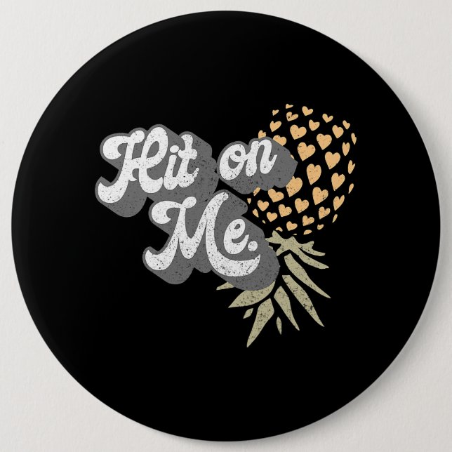 Women Men Upside Down Pineapple Subtle Swinger 2 8 Button (Front)