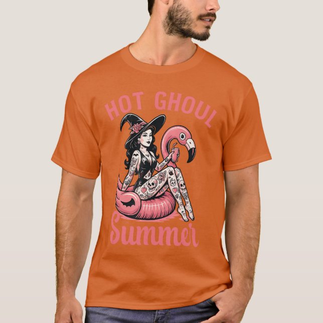 Women Mens Funny Halloween Hot Ghoul Summer Summer T-Shirt (Front)