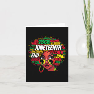 Women Messy Bun Juneteenth Celebrate Independence Card