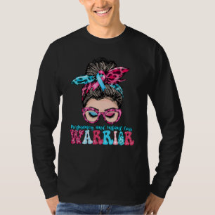 Women Messy Bun Pregnancy and Infant Loss Awarenes T-Shirt