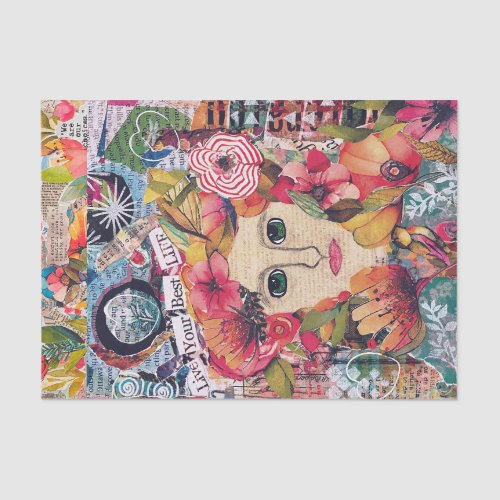 Women Mixed Media Inspirational Art Tissue Paper