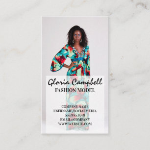 Women Model in Colorful Dress Business Card