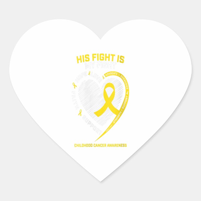 Women Mom Men Grandson Son Gold Childhood Gift Heart Sticker (Front)