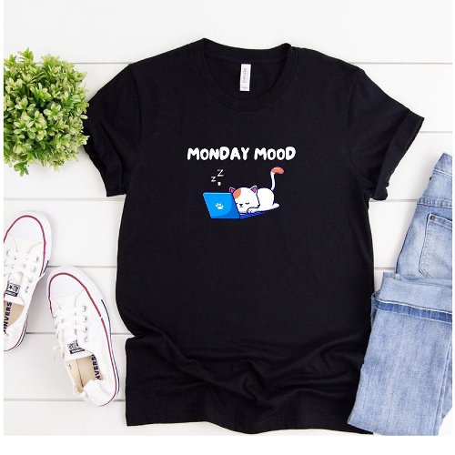 Women monday mood printed T_shirt 