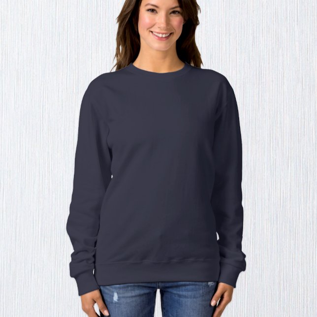 Women Navy Blue Sweatshirt / Customize (Creator Uploaded)