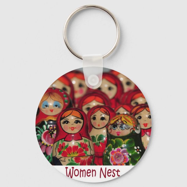 Women Nest, Russian Nesting Dolls Keychain (Front)
