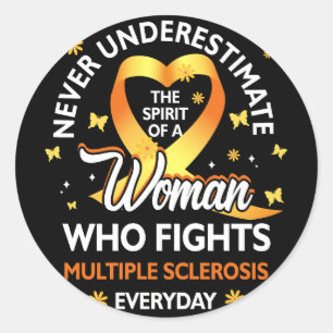 Women Never Underestimate A Woman Fights Multiple Classic Round Sticker