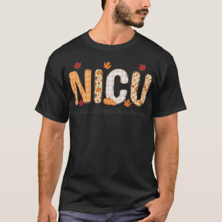 Women NICU Nurse Autumn Neonatal Care T-Shirt