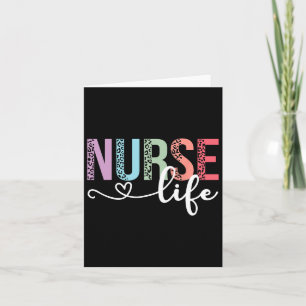 Women Nurse Life Rn Lpn Cna Leopard Nurse Week Hea Card