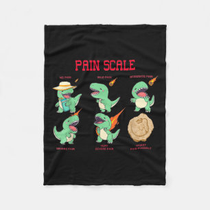 Women Nurse Pain Scale Pain Essment Funny Dinosaur Fleece Blanket