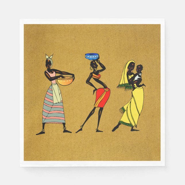 Women of Africa Paper Napkin (Front)
