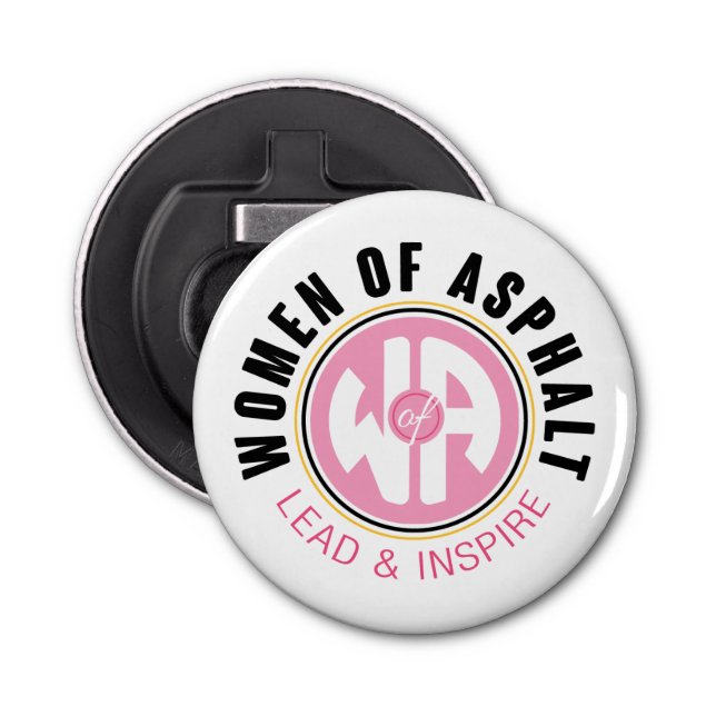Women of Asphalt Button Bottle Opener (Front)