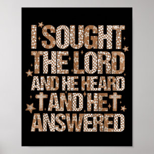 Women Of Faith I Sought The Lord And He Heard Chri Poster