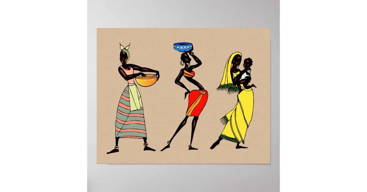 Women of Kenya animation Poster | Zazzle.com