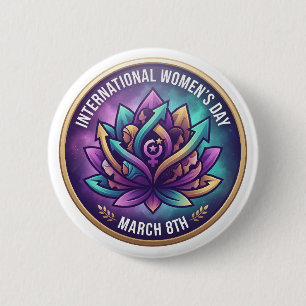 Women of Strength, Unity & Progress IWD March 8 Button
