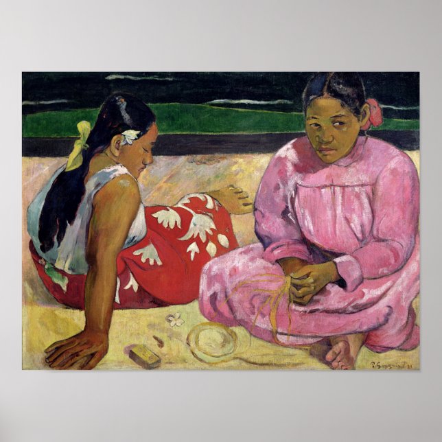 Women of Tahiti, On the Beach, 1891 Poster (Front)