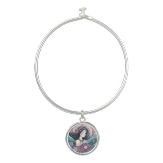women of the sea compact mirror bangle bracelet
