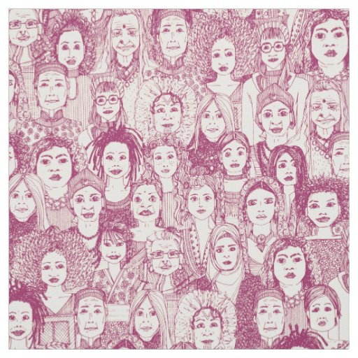 women of the world cherry fabric