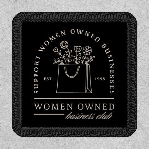 Women owned business club girl boss support black patch