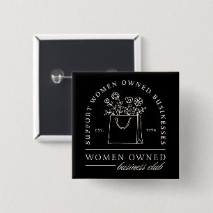 Women owned business club support black button