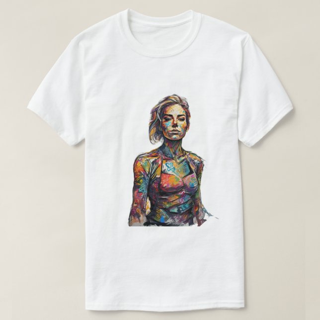 women painting t-shirt (Design Front)
