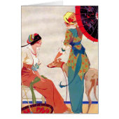 Women Parasols and Greyhound (Front)