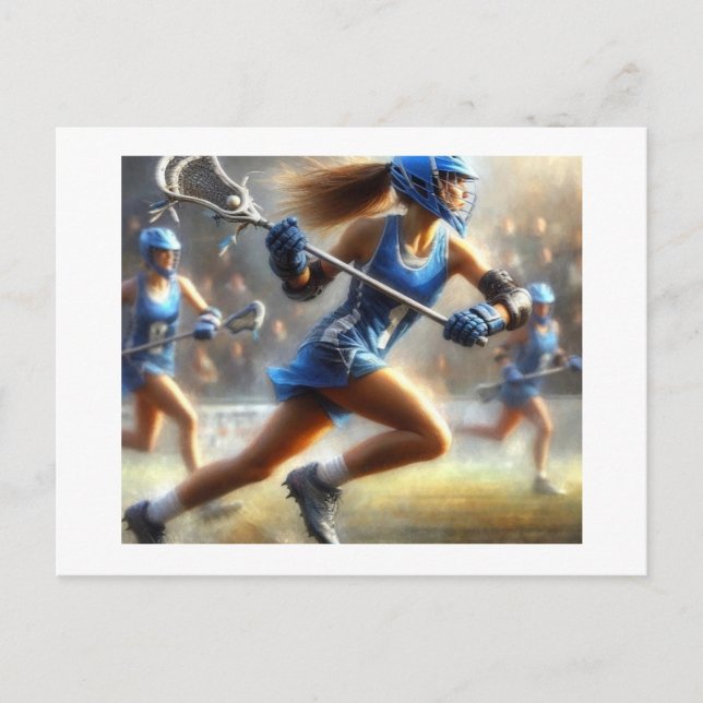 Women Playing Lacrosse,  Postcard (Front)