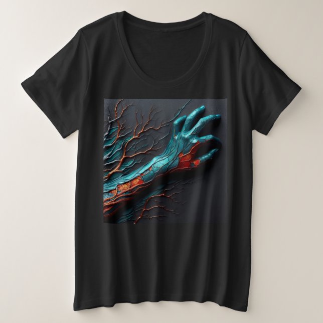 Women Plus Size T-Shirts With Art Expression 19 (Design Front)