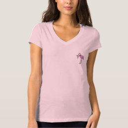 Women polo-shirt pink &quot;Flamingo&quot; T-Shirt
