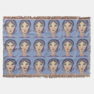 Women Power Face Fleece Blanket