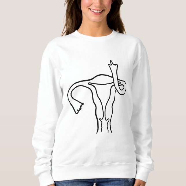 Women Pro Choice Reproductive Rights Uterus Middle Sweatshirt (Front)