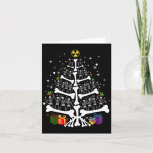 Women Radiology Skeleton Christmas Tree Xray Tech  Card