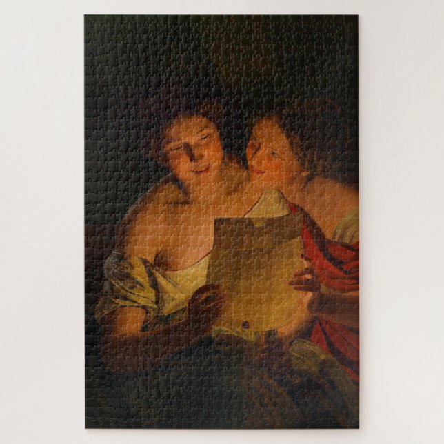 Women Reading a Love Letter (by Waldmüller) Jigsaw Puzzle (Vertical)