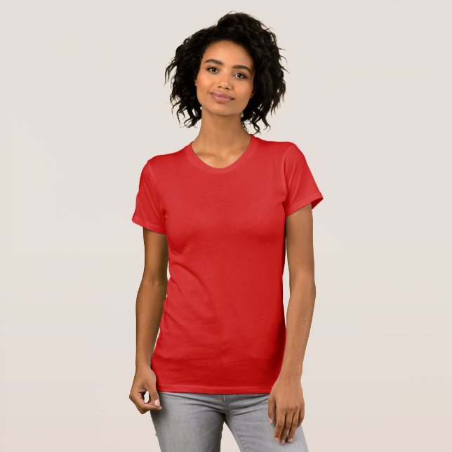 Women Red T-Shirt / Customize (Front Full)