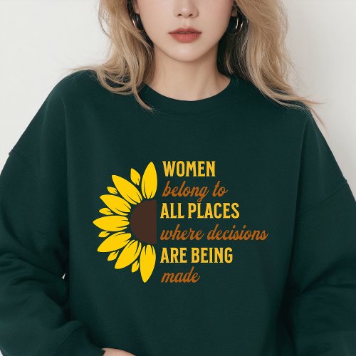 Women Rights Rgb Ginsburg Ruth Bader Sunflower Sweatshirt