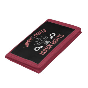 Women Rights Women's Rights Are Human Rights Femin Trifold Wallet