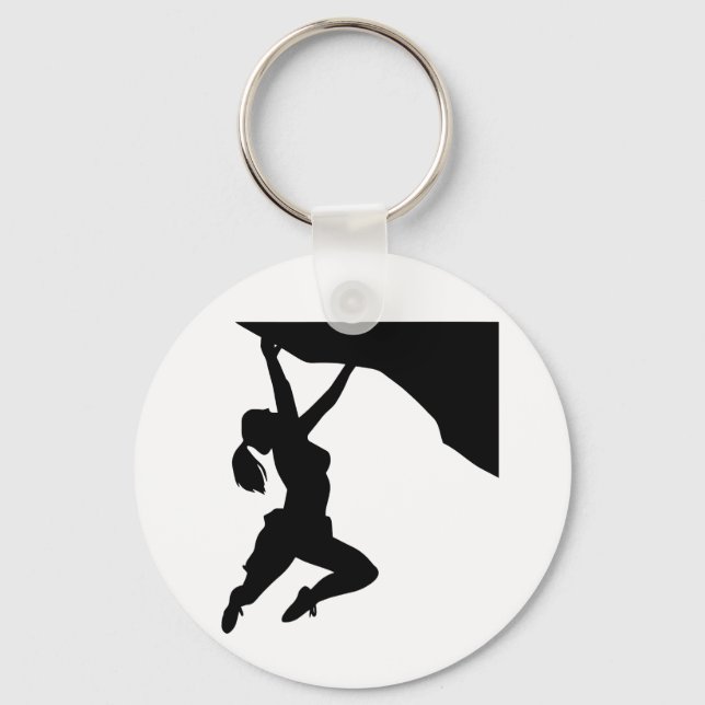 Women Rock Climbing Climber   Keychain (Front)