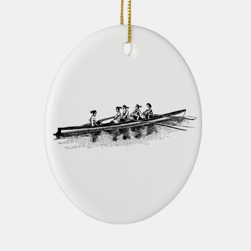 Women Rowing Rowers Crew Team Water Sports Ceramic Ornament Zazzle