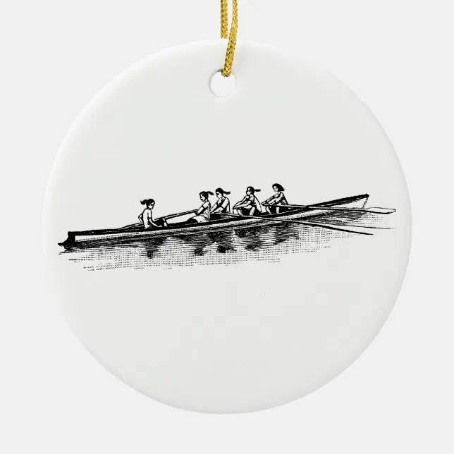Women Rowing Rowers Crew Team Water Sports Ceramic Ornament Zazzle