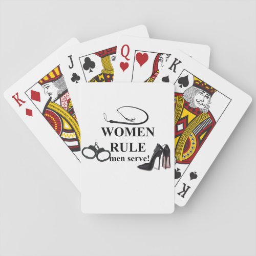 WOMEN RULE PLAYING CARDS