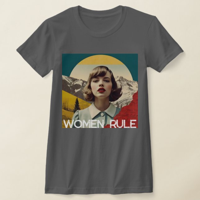 'Women Rule'  T-shirt  (Laydown)