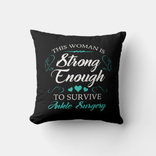 Women’s Ankle Surgery Recovery Throw Pillow
